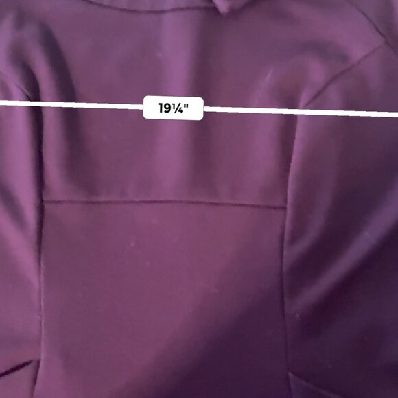 Evan Picone Plum Sheath Dress Bow Detail Career Office Dress Size 14 - Picture 3 of 6